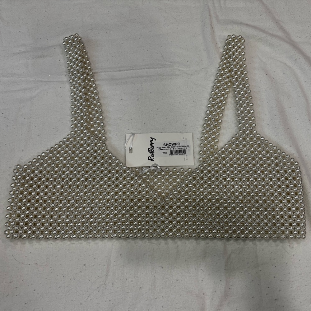 Showpo Silver Beaded top